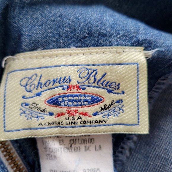 Chorus Blues Women's Size 6 Blue Denim Dress Short Sleeve Maxi Dress - Picture 4 of 8